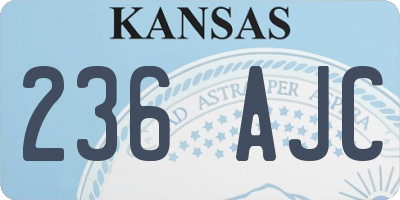 KS license plate 236AJC