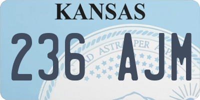KS license plate 236AJM