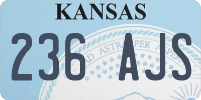 KS license plate 236AJS