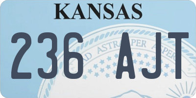 KS license plate 236AJT