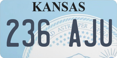 KS license plate 236AJU