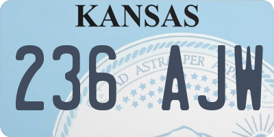 KS license plate 236AJW