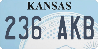 KS license plate 236AKB