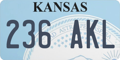 KS license plate 236AKL