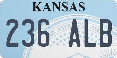 KS license plate 236ALB