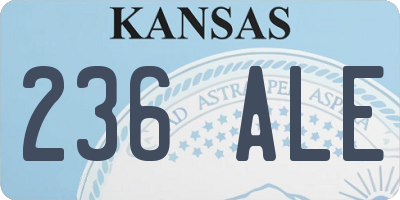 KS license plate 236ALE