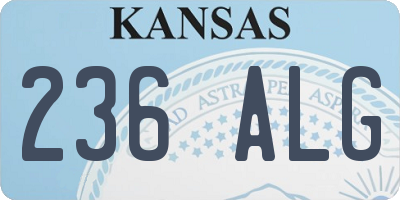 KS license plate 236ALG