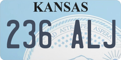 KS license plate 236ALJ