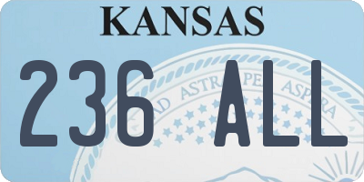 KS license plate 236ALL