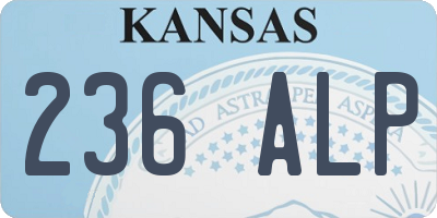 KS license plate 236ALP