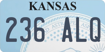 KS license plate 236ALQ