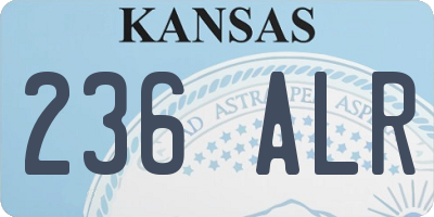 KS license plate 236ALR