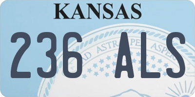 KS license plate 236ALS