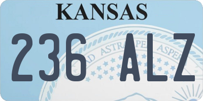KS license plate 236ALZ