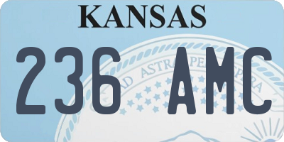 KS license plate 236AMC