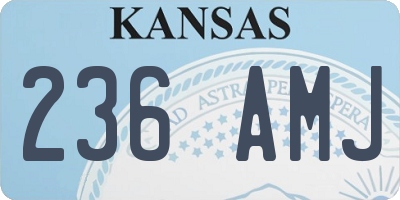 KS license plate 236AMJ