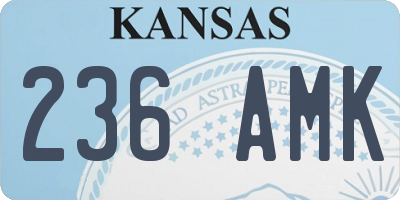 KS license plate 236AMK