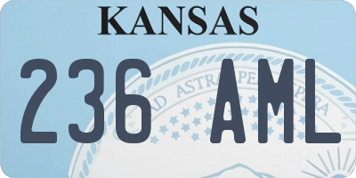 KS license plate 236AML