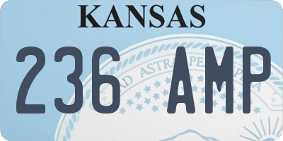 KS license plate 236AMP