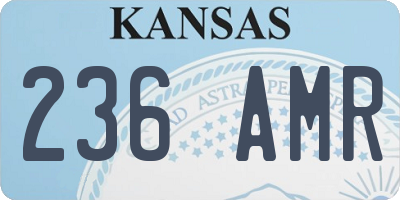 KS license plate 236AMR