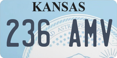 KS license plate 236AMV