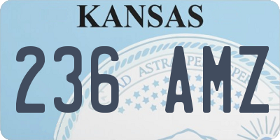 KS license plate 236AMZ