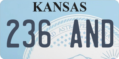 KS license plate 236AND