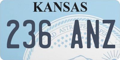 KS license plate 236ANZ