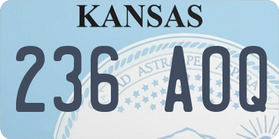 KS license plate 236AOQ