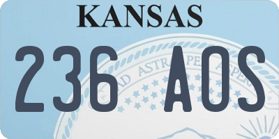 KS license plate 236AOS