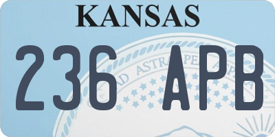KS license plate 236APB