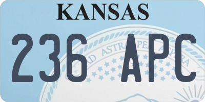 KS license plate 236APC