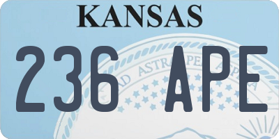 KS license plate 236APE