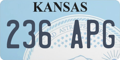 KS license plate 236APG