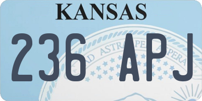 KS license plate 236APJ