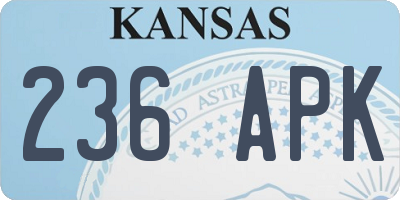 KS license plate 236APK