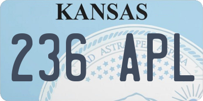 KS license plate 236APL
