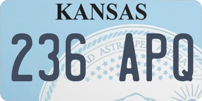 KS license plate 236APQ
