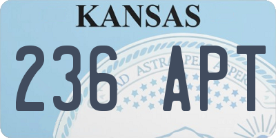 KS license plate 236APT