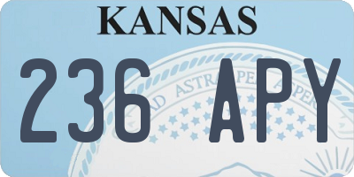 KS license plate 236APY