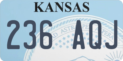 KS license plate 236AQJ