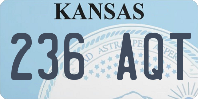 KS license plate 236AQT