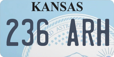 KS license plate 236ARH