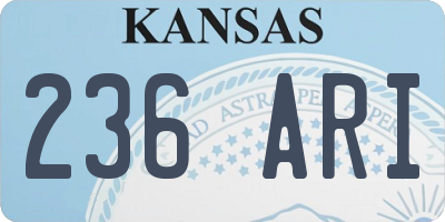 KS license plate 236ARI