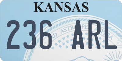 KS license plate 236ARL