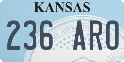 KS license plate 236ARO