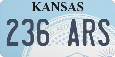 KS license plate 236ARS