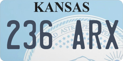 KS license plate 236ARX