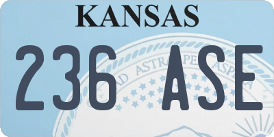KS license plate 236ASE
