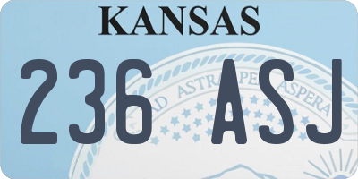 KS license plate 236ASJ
